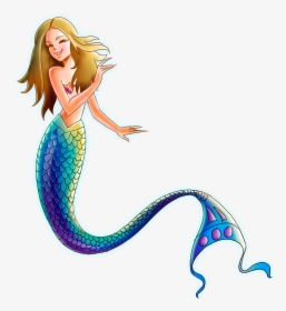 Mermaid Png Picture - Transparent Background Mermaid Cartoon Png, Png Download, Transparent PNG