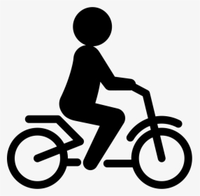 Person Riding A Bike Png - Person Riding A Bike Silhouette, Transparent Png, Transparent PNG