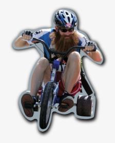 Bearded Guy On Bike - Bearded Bicycle Racer, HD Png Download, Transparent PNG