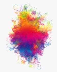 Boom Smoke Colorful Watercolor Rainbow Flowers Colorspl - Colorful Smoke Background Png, Transparent Png, Transparent PNG