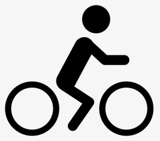 Man Riding A Bicycle - Person Riding Bike Icon, HD Png Download, Transparent PNG