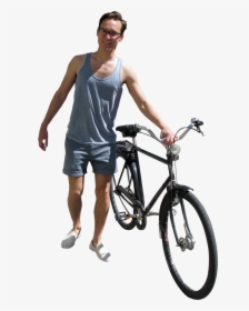 Person Walking A Bike, HD Png Download, Transparent PNG