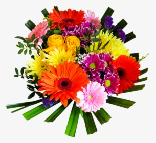 Flowers, Bouquet, Isolated, Colorful, Gerbera, Rose - Flower Bouquet Png, Transparent Png, Transparent PNG