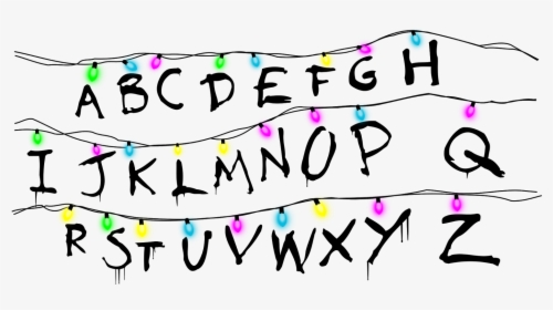 Stranger Things Christmas Lights Png - Calligraphy, Transparent Png, Transparent PNG