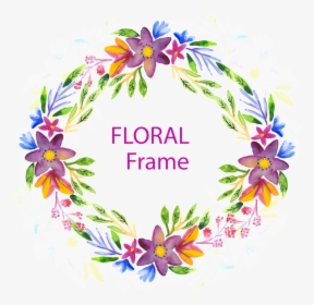 Colorful Bright Colored Flowers Hand Drawn Garland, HD Png Download, Transparent PNG