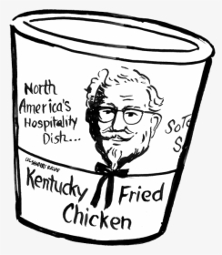 Kfc Is For Chicken Kfc - Black And White Kfc Bucket, HD Png Download, Transparent PNG
