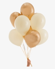 Elegant Gold & Ivory Party Balloons - Transparent Gold Balloons Png, Png Download, Transparent PNG