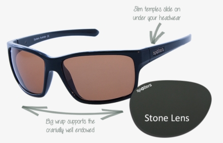 Spotters Sunglasses Grit Matt Black Frame With Stone - Sunglasses, HD Png Download, Transparent PNG