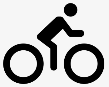 Transparent Biking Clipart - Riding A Bike Sign, HD Png Download, Transparent PNG