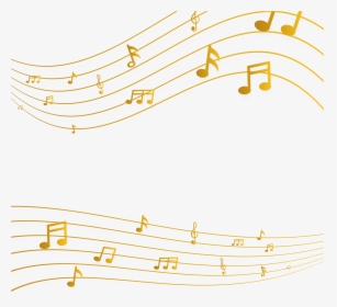 Gold Music Notes Clipart - Colorful Transparent Background Music Notes ...