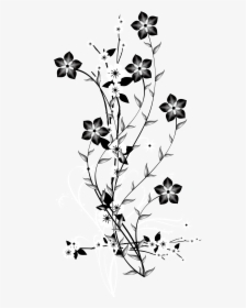 Flower Black And White Png, Transparent Png, Transparent PNG
