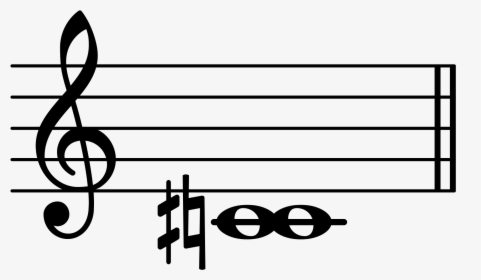 Transparent Music Note Png - B5 On Treble Clef, Png Download, Transparent PNG