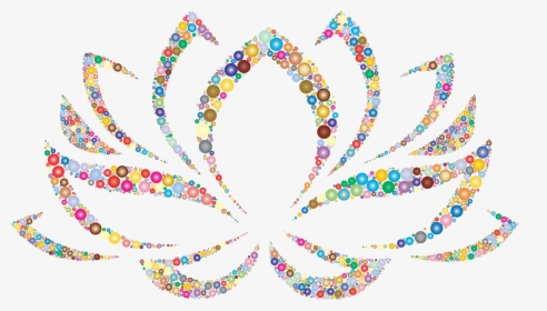 Colorful Lotus Flower Circles 2 Clip Arts - Black And White Flower Clip Art, HD Png Download, Transparent PNG