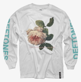Flower Seafoam Green Longsleeve On White - Long-sleeved T-shirt, HD Png Download, Transparent PNG