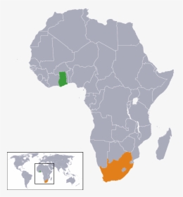 Ghana South Africa Locator - Ghana In South Africa, HD Png Download, Transparent PNG