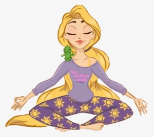 #stickers #tangled #rapunzel #flynnrider #freetoedit - Disney Princesses Meditation, HD Png Download, Transparent PNG