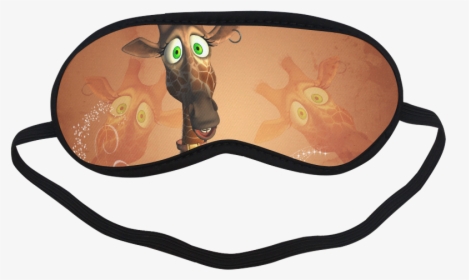 Funny, Cute Giraffe Sleeping Mask - Blindfold, HD Png Download, Transparent PNG