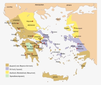 Ancient Greek Dialects-grc - Ancient Greek Dialects, HD Png Download, Transparent PNG