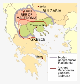 Ancient Macedon & Modern Political Map Overlay - Republic Of North Macedonia, HD Png Download, Transparent PNG