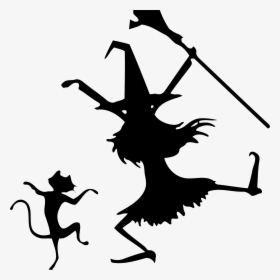Witch And Cat, HD Png Download, Transparent PNG