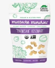 Mustache Munchies Parmesan Rosemary - Green Mustache, HD Png Download, Transparent PNG