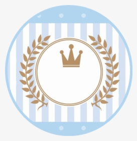 #crown #blue #stripes #blank #circle #round #cute #decoration - Cute Blank Circle Logos, HD Png Download, Transparent PNG
