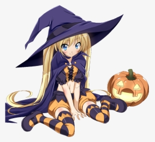 Witch Hat Clipart Minecraft Witch - Halloween Anime Girl Transparent, HD Png Download, Transparent PNG
