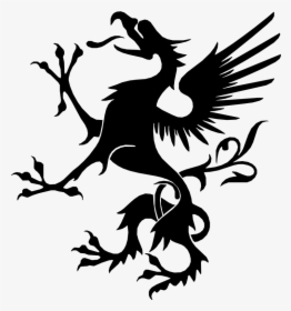 Gryphon Griffin Emblem - Coat Of Arms Dragon Png, Transparent Png, Transparent PNG