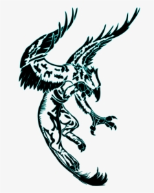 Griffin Sleeve Tattoo Tribe Clip Art - Gryphon Tribal, HD Png Download, Transparent PNG