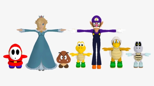 Short Clipart Height Comparison - Rosalina Waluigi Height, HD Png Download, Transparent PNG