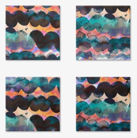 Magneto Abstract Waves Marine Watercolor - Visual Arts, HD Png Download, Transparent PNG