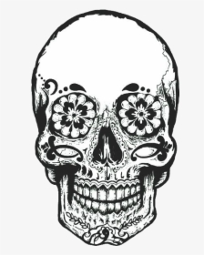 Skull Calavera Cap Dead Day Of The Clipart - Skull Tattoo No Background, HD Png Download, Transparent PNG