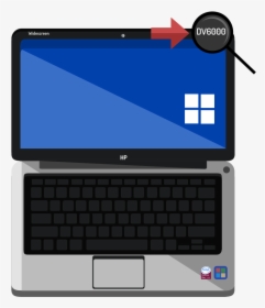 Vector Art Styled Opened Laptop - Netbook, HD Png Download, Transparent PNG