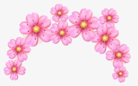 Coroa Rosa Png - - Transparent Flower Crown Emoji, Png Download, Transparent PNG