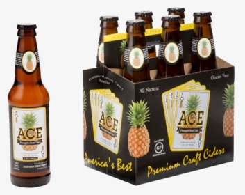 Ace Pineapple Hard Cider, 6 Pack 12oz Bottle - Ace Cider 6 Pack, HD Png Download, Transparent PNG