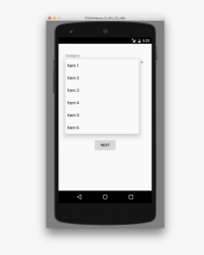 Android Spinner Drop Down List - Menu In Android, HD Png Download, Transparent PNG