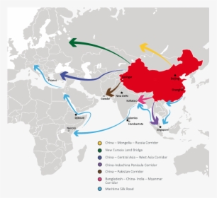 Map Of Belt And Road - Belt And Road Initiative 2019, HD Png Download, Transparent PNG