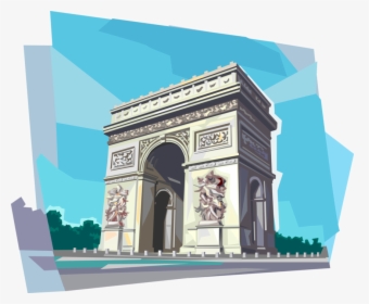 Vector Illustration Of Arc De Triomphe Triumphal Arch - Clipart Png Arcul De Triumf, Transparent Png, Transparent PNG