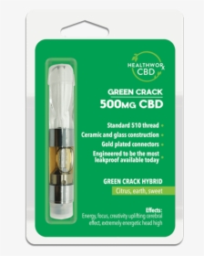 Buy Green Crack 500mg Cbd Vaporizer Pen Cartridge Online - General Supply, HD Png Download, Transparent PNG