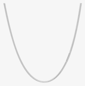 Silver Cuban Chain Necklace - Necklace, HD Png Download, Transparent PNG