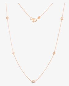 Product 18kt Gold Necklace With 3 Diamond Stations - Necklace, HD Png Download, Transparent PNG