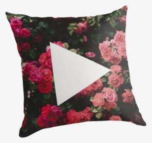 Red Floral Background By Chloeambercat - Cushion, HD Png Download, Transparent PNG