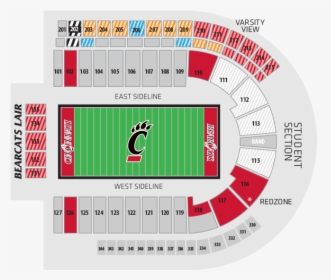 Season Ticket Pricing Map - Nippert Stadium Seating Chart Football, HD Png Download, Transparent PNG