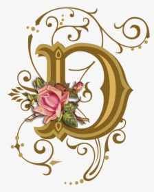 Clipart Letters Floral - Design Fancy Letter D, HD Png Download, Transparent PNG