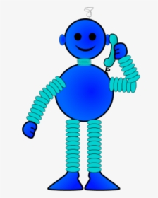 Robot Talking On Telephone - Robot Body Art Clip Transparent Png, Png Download, Transparent PNG