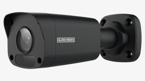 Surevision 4mp Mini Fixed Bullet Network Camera - Bullet Black Camera Png, Transparent Png, Transparent PNG