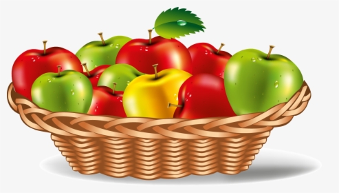 Basket Of Apples Clipart, HD Png Download, Transparent PNG