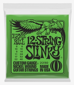 Ernie Ball 2230 12-string Slinky Electric Guitar Strings, - Ernie Ball Strings, HD Png Download, Transparent PNG