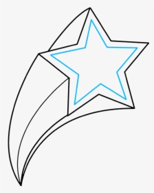 How To Draw Shooting Star - Instructions In How To Draw A Shooting Star, HD Png Download, Transparent PNG