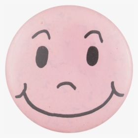 Pale Pink Smiley Face Smileys Button Museum - Pale Smiley Face, HD Png Download, Transparent PNG
